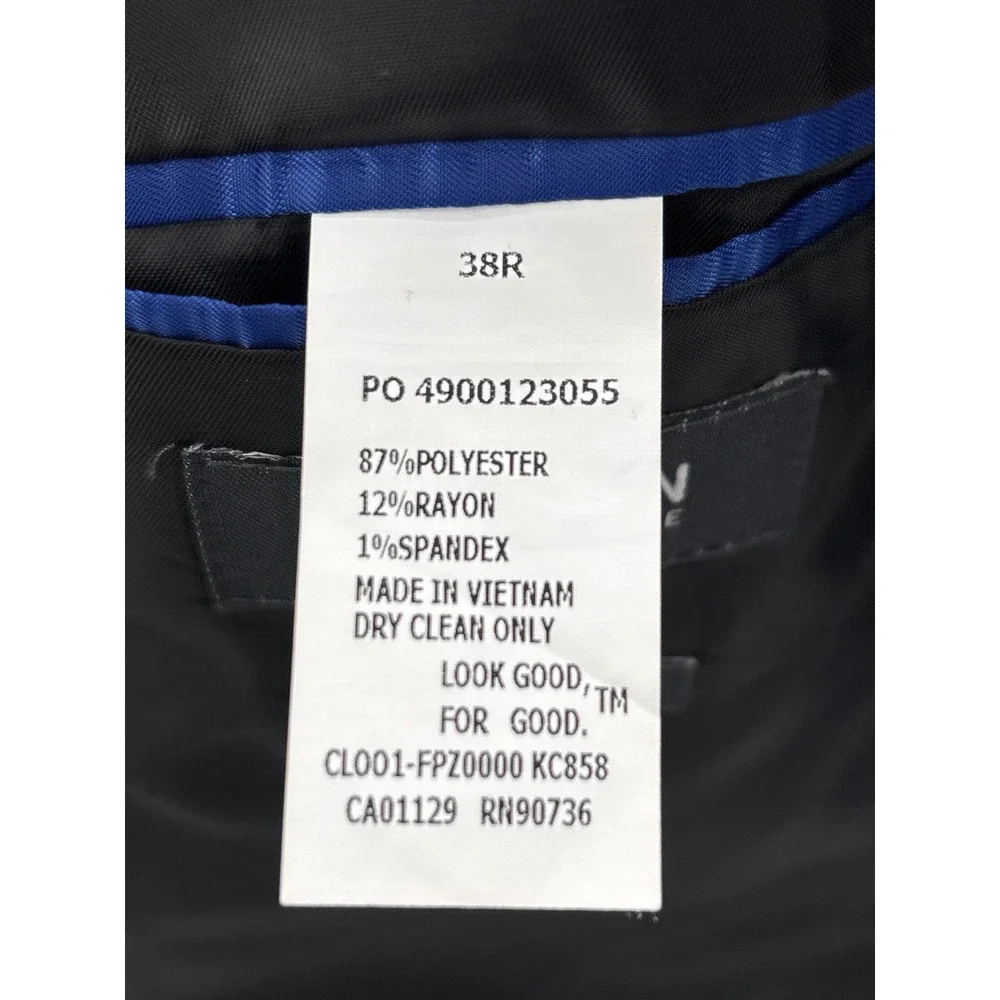 Kenneth Cole Reaction Mens‎ Slim Fit Techni-Cole Flex Suit Gun Metal 38R 30W 32L